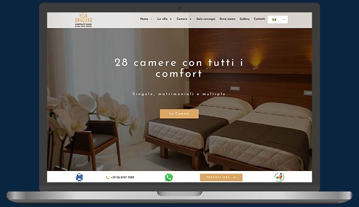 caso studio sito web villa angelina roma